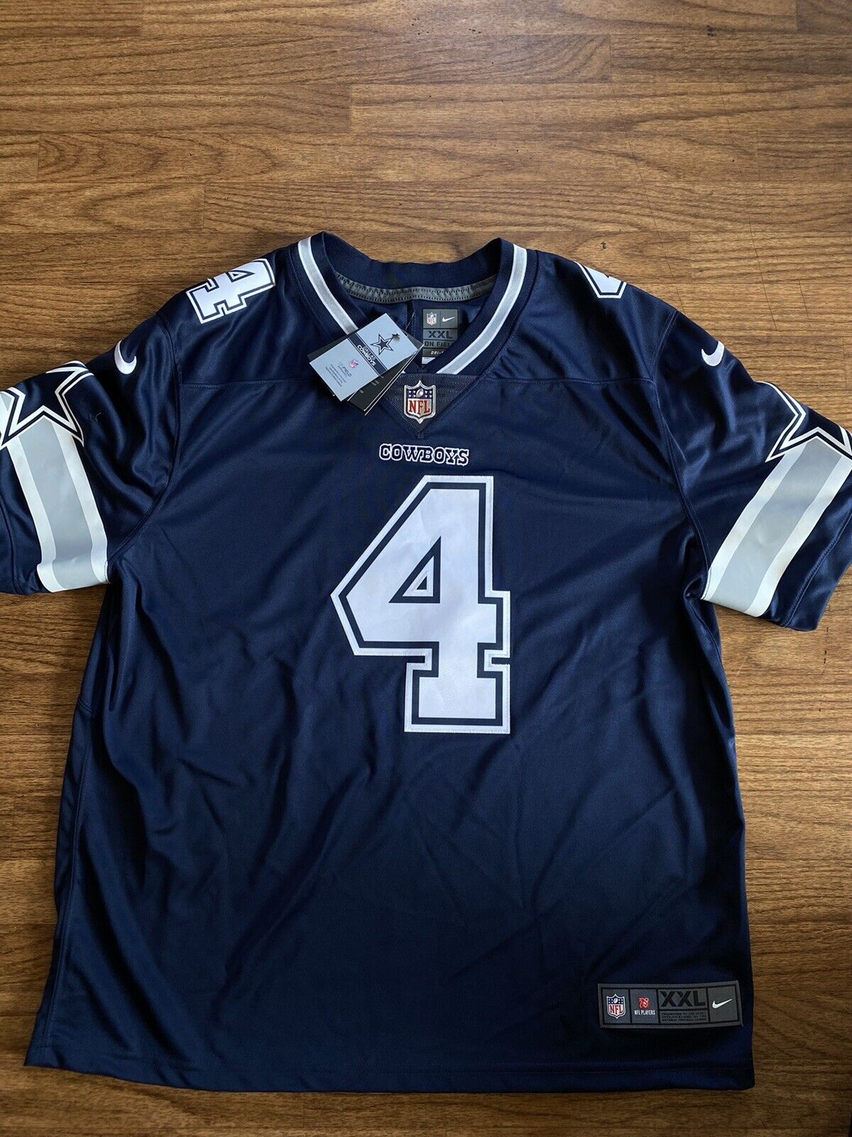 Dallas Cowboys Dak Prescott Navy Jersey Game - Youth photo review