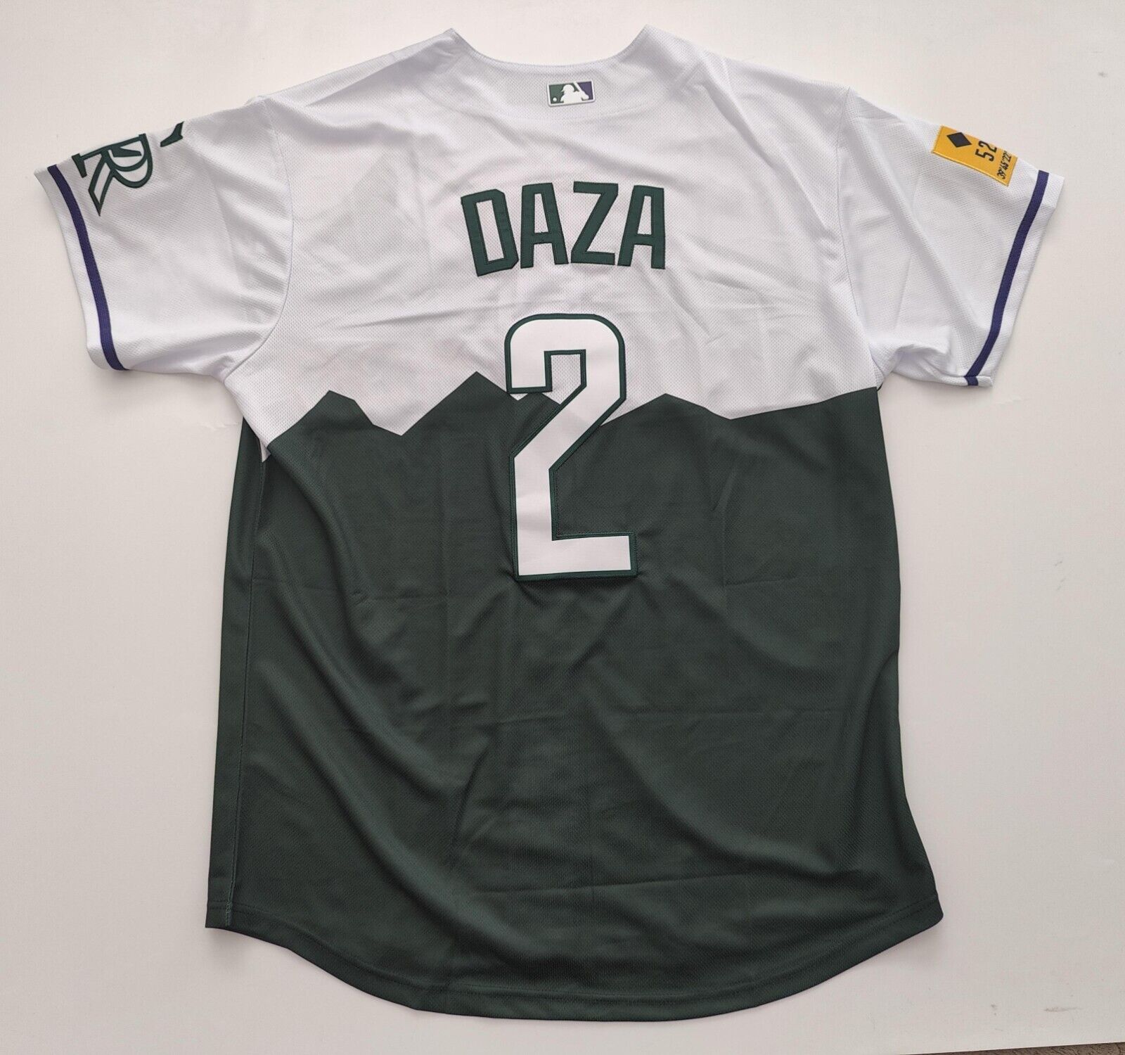 Women Colorado Rockies Yonathan Daza Green 2022 City Connect Jersey photo review