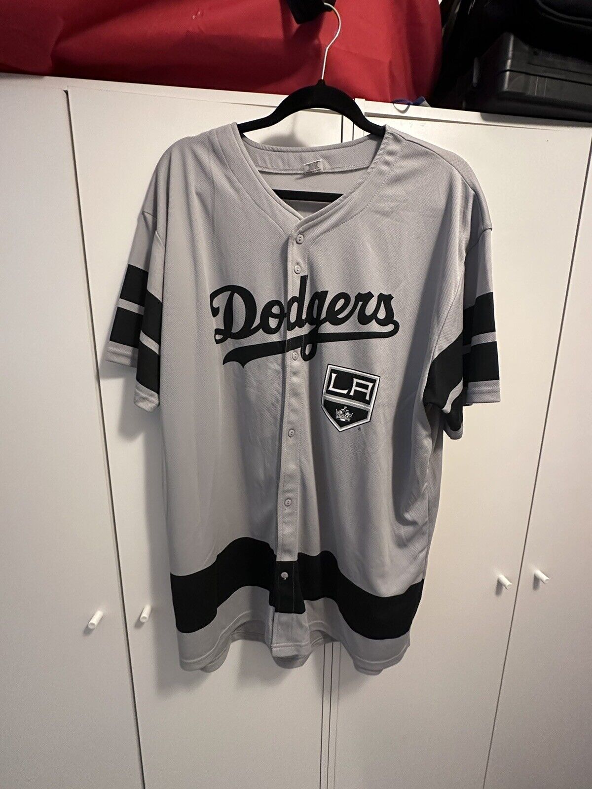 Will Smith Los Angeles Dodgers 2022 LA Kings Night Jersey - Gray photo review