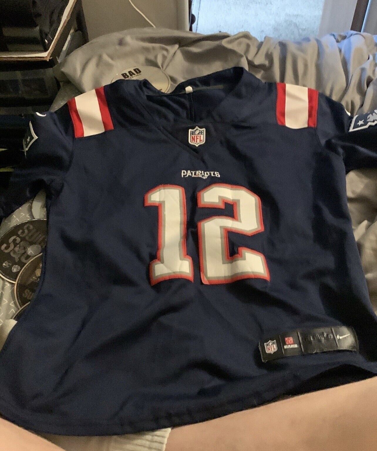 Nike New England Patriots Tom Brady #12 Men's Navy Color Rush Limited Jersey photo review