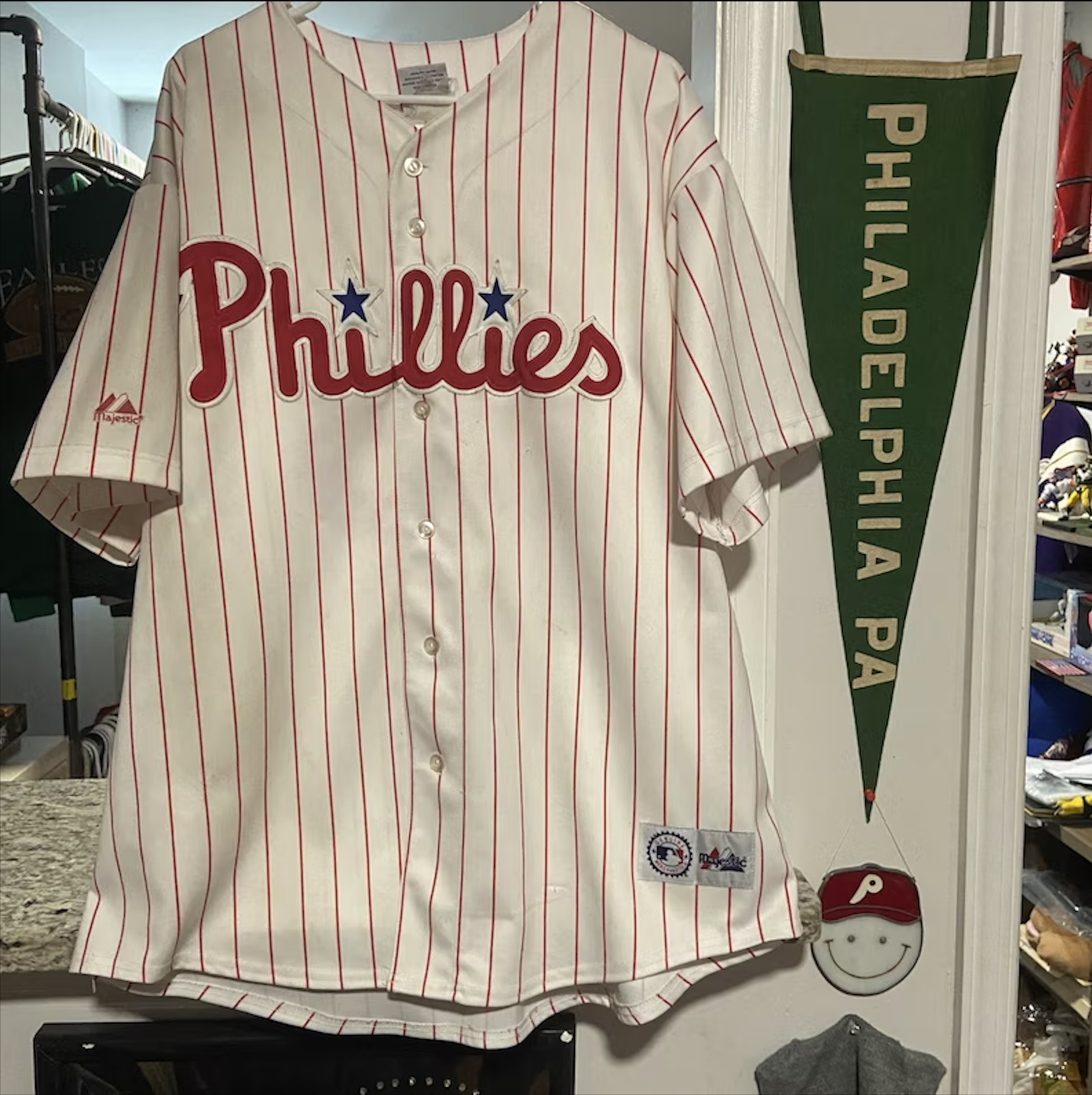 Men's White Philadelphia Phillies 2022 World Series Custom Cool Base Jersey - All Stitched photo review