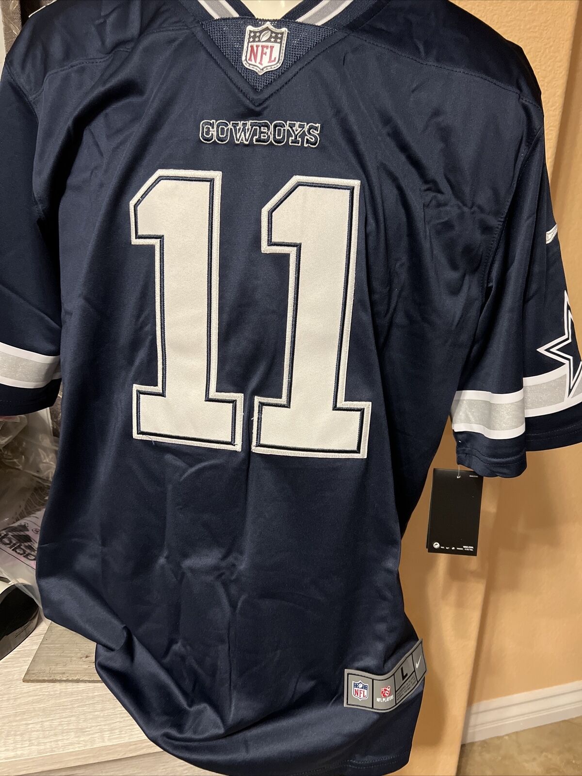 Men's Micah Parsons Dallas Cowboys "Dallas City" Patch Vapor Limited Navy Jersey - All Stitched photo review