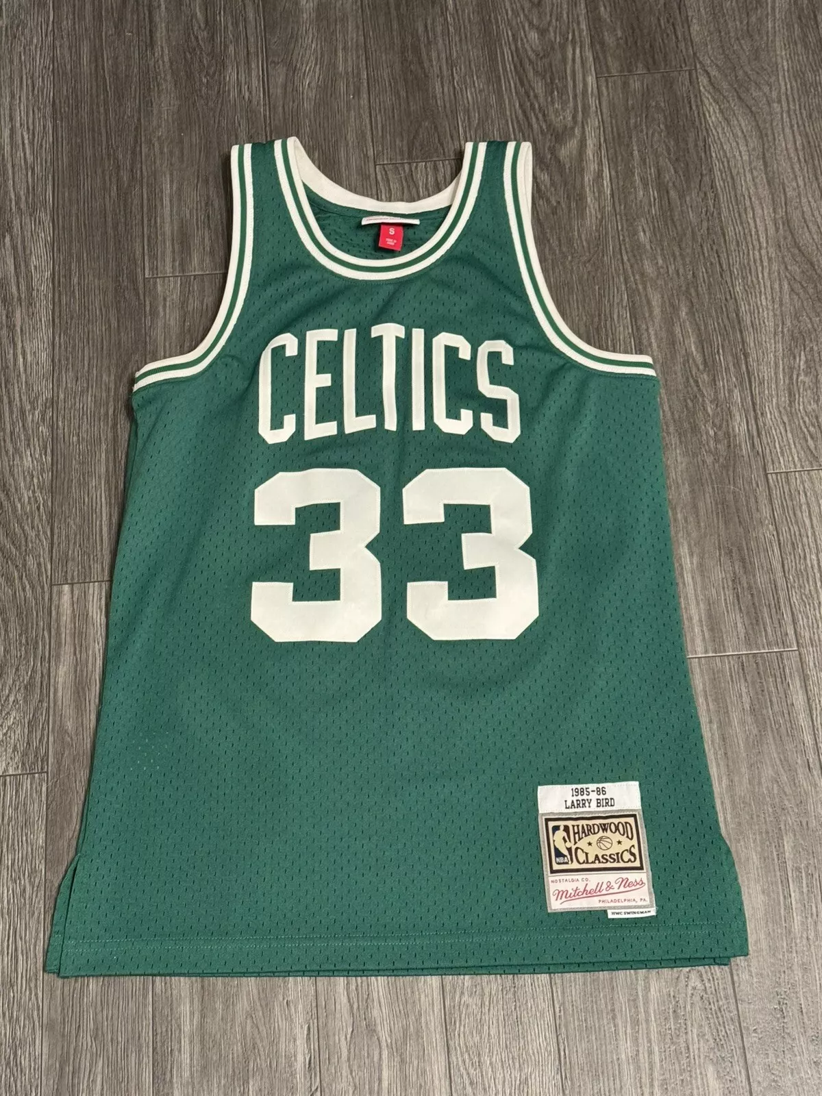 Women Larry Bird #33 Boston Celtics Green 1985-86 Hardwood Classics Jersey photo review