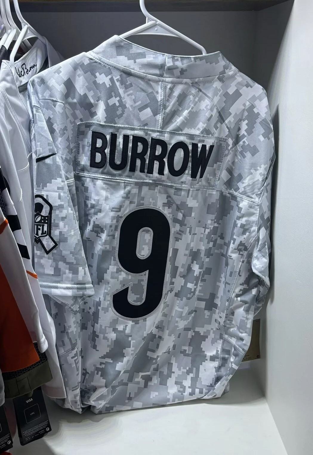 Men's Joe Burrow Cincinnati Bengals 2024 Salute to Service Vapor Limited Jersey - Arctic Camo - All Stitched photo review