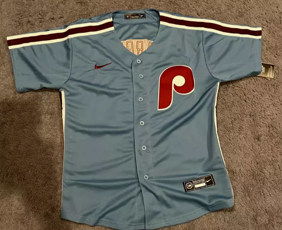 Men Ryan Howard Ryan Howard Philadelphia Phillies Light Blue Jersey - All Stitched photo review